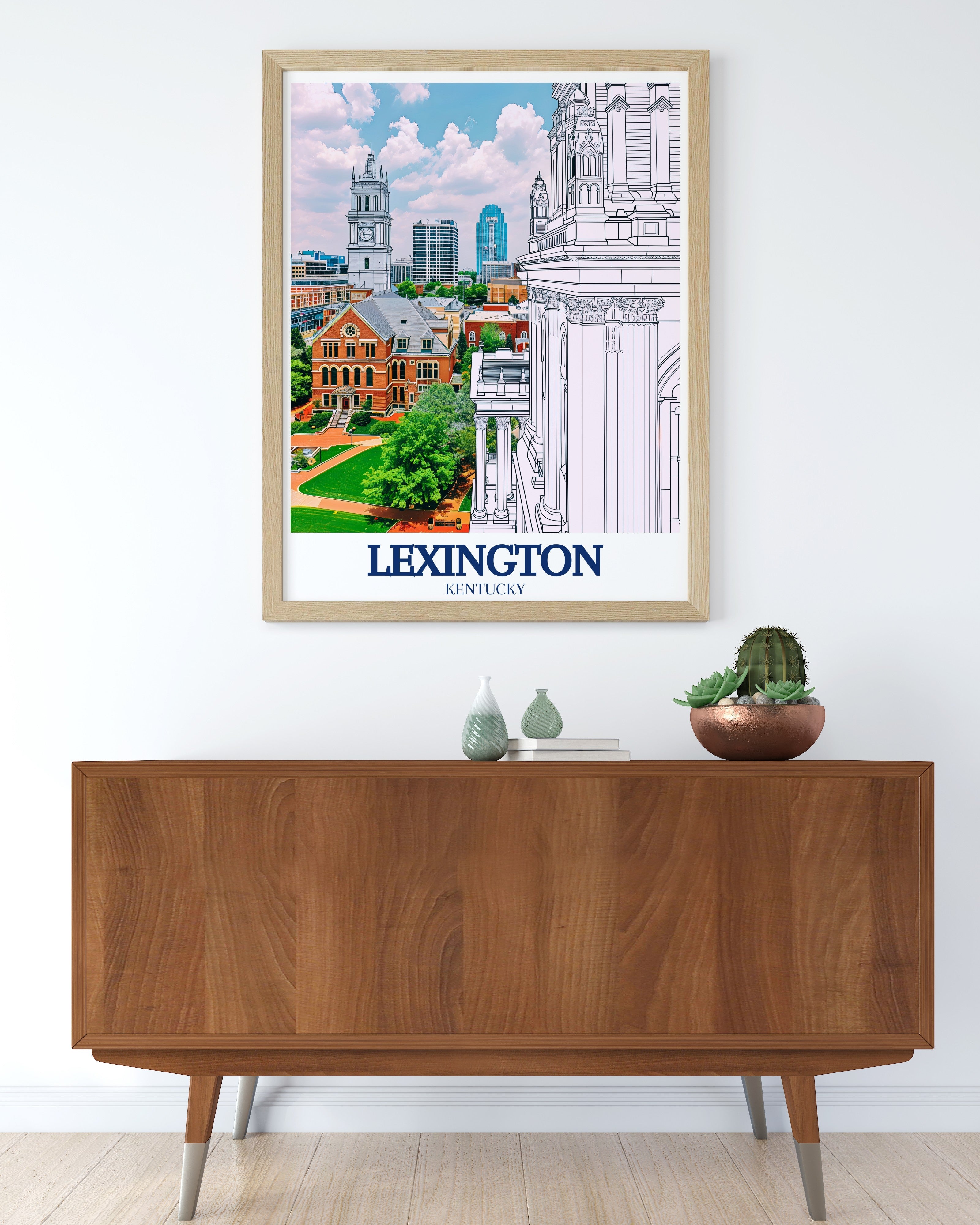 Lexington Skyline Kunstdruck – Kentucky Wanddeko