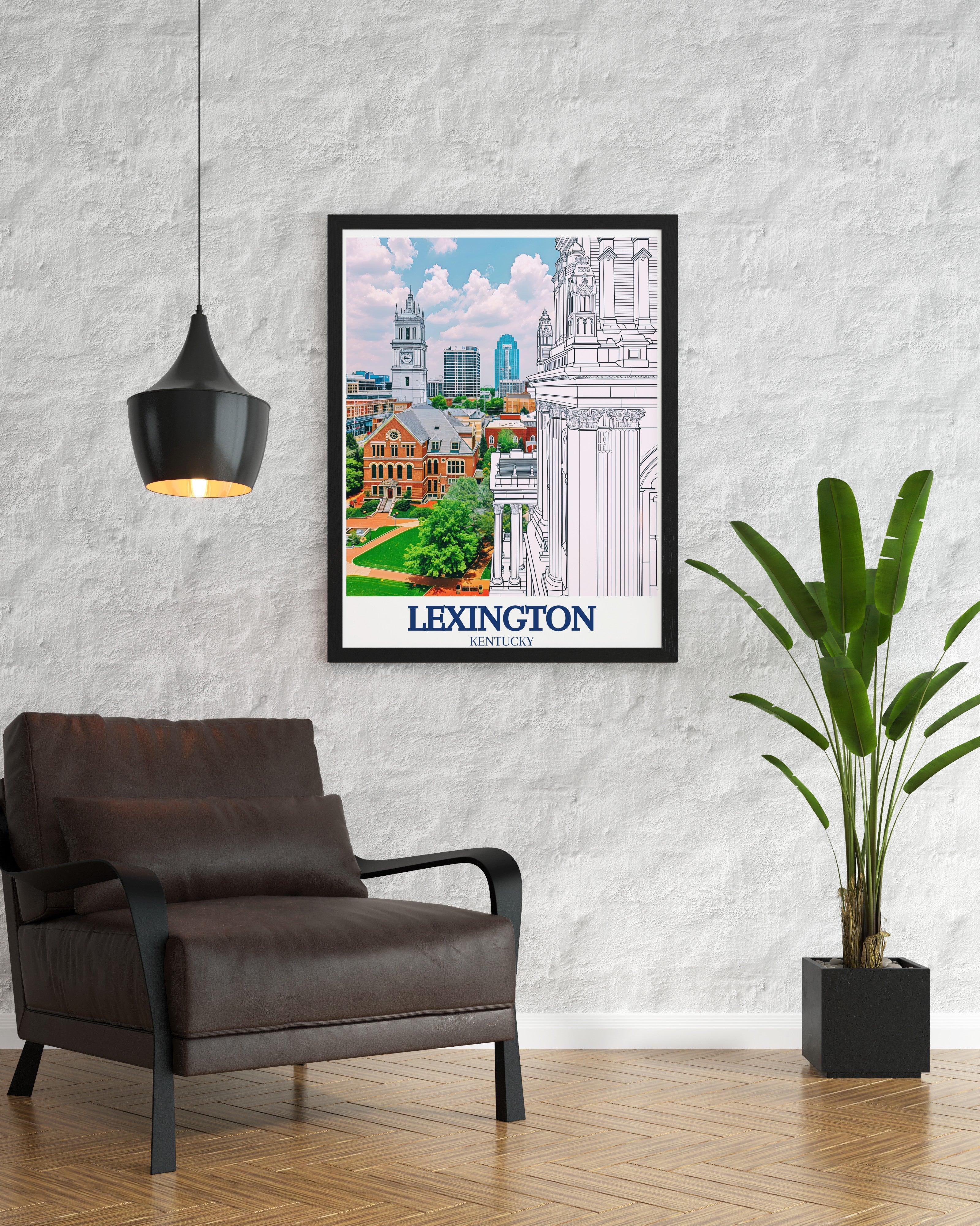 Lexington Skyline Kunstdruck – Kentucky Wanddeko