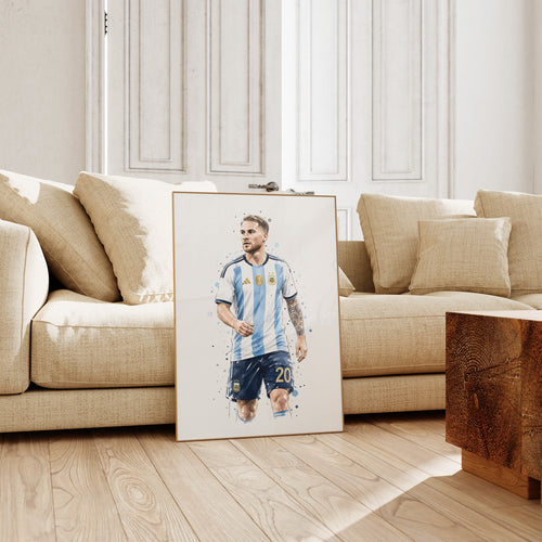 Argentinien Fußball Poster · Geschenkidee · Aquarell Sport Wandbild · Deko Print ohne Rahmen