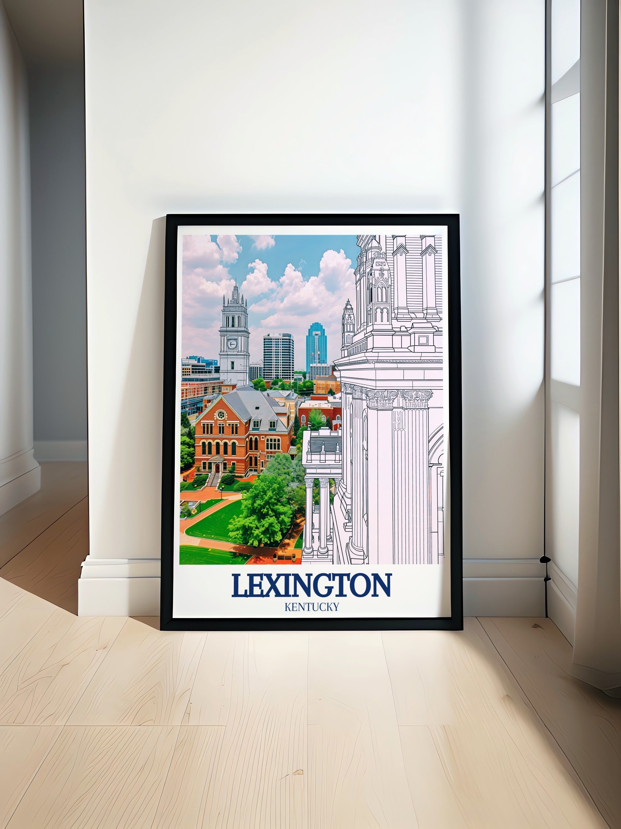 Lexington Skyline Kunstdruck – Kentucky Wanddeko