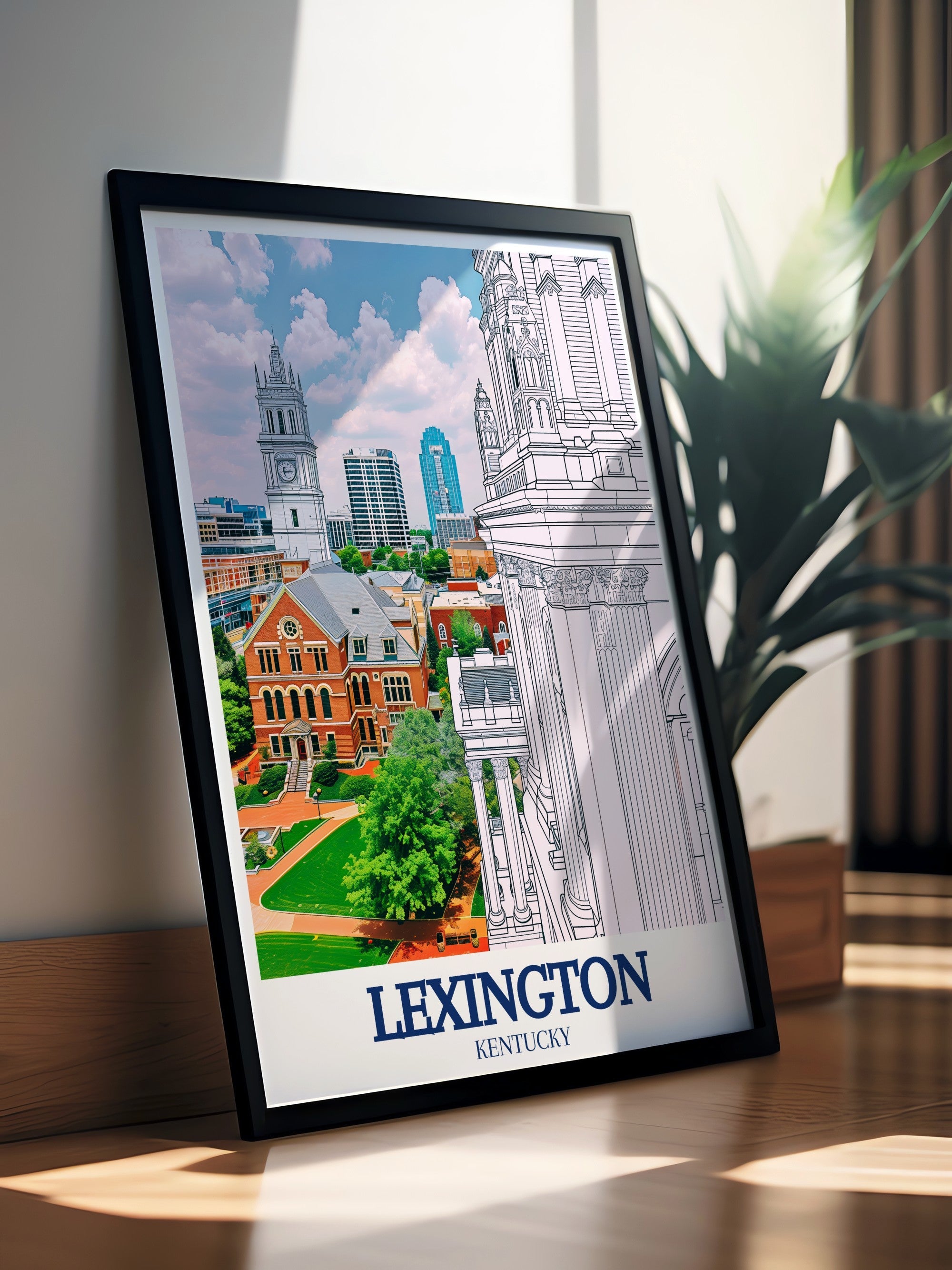 Lexington Skyline Kunstdruck – Kentucky Wanddeko